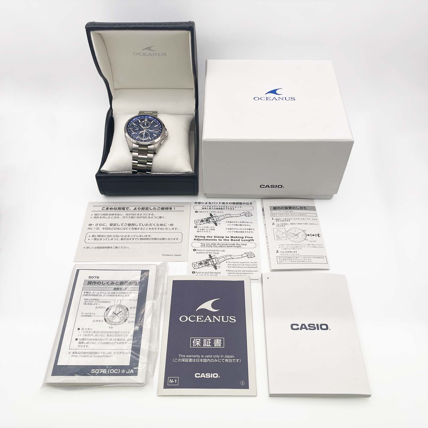 CASIO カシオ オシアナス 腕時計 0CW-T2600-2A2JF チタン メンズ 