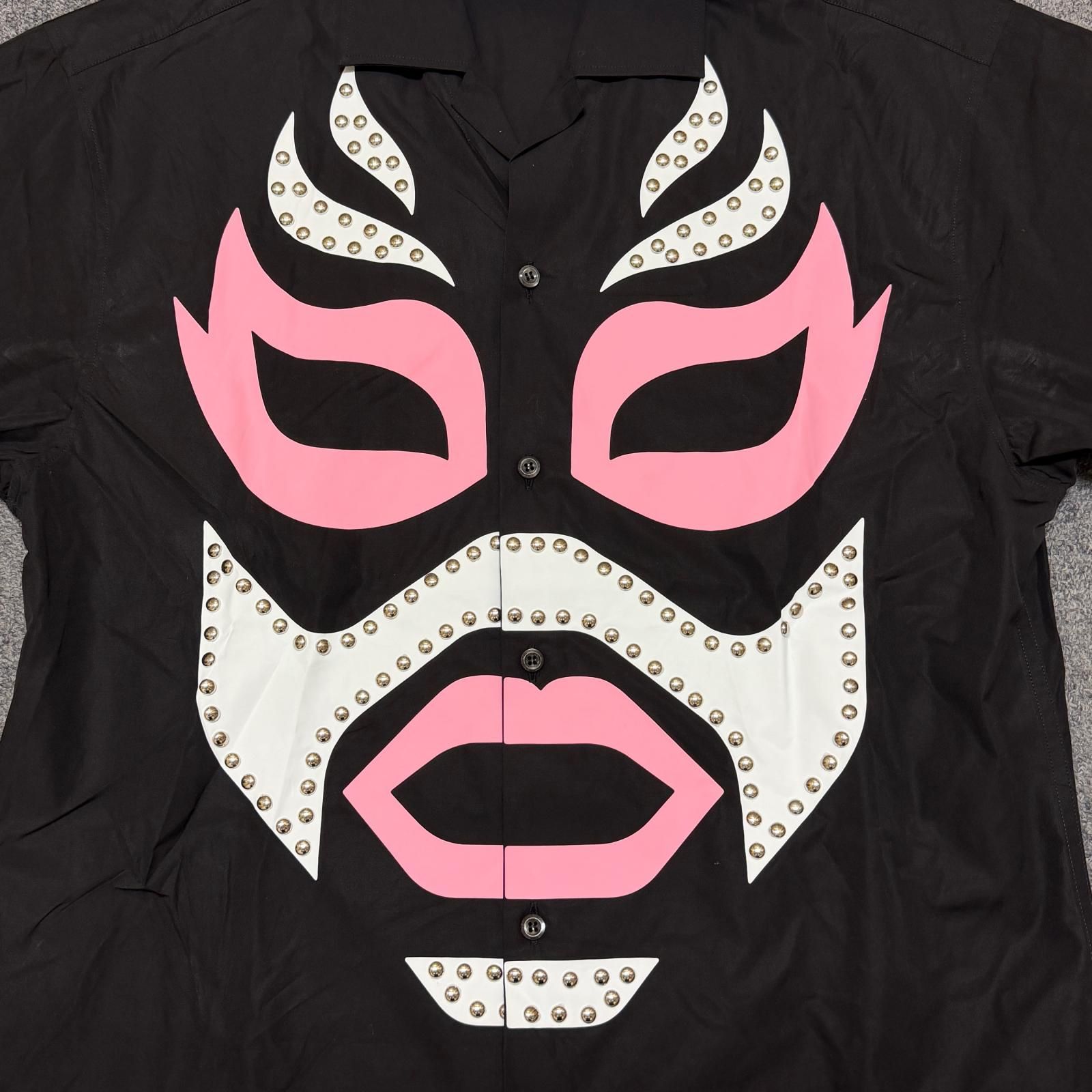 未使用 DSQUARED2 Studded Mask Shirt スタッズマスクシャツ 半袖