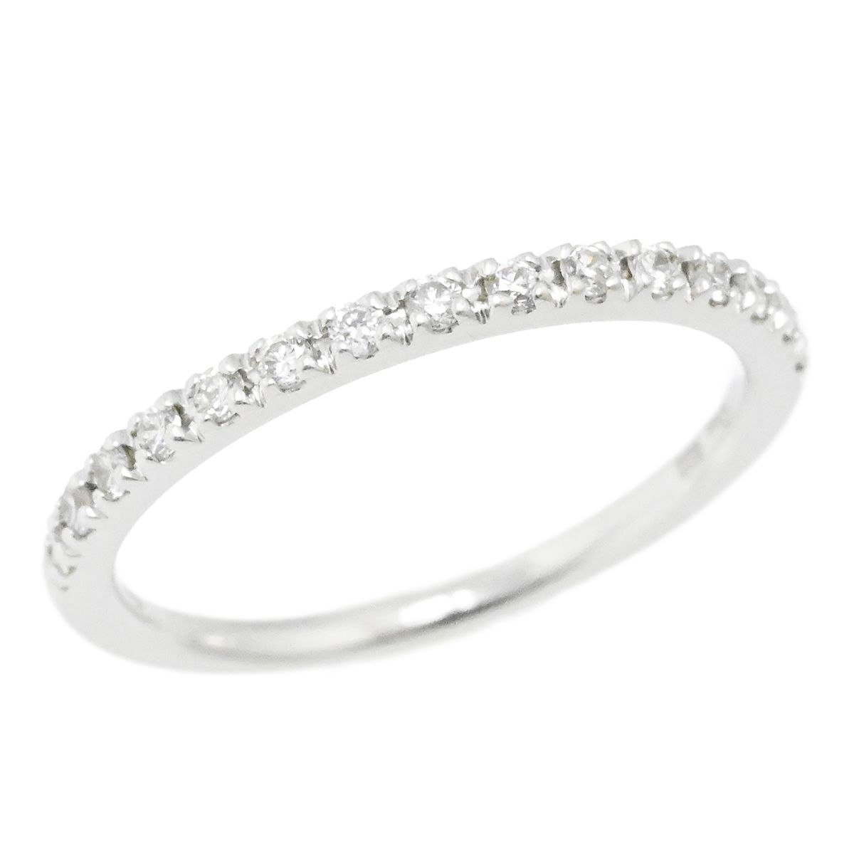 スタージュエリー STAR JEWELRY K18WG ホワイトゴールド ダイヤ0.08ct ピンキーリング サイズ２号近辺 レディース