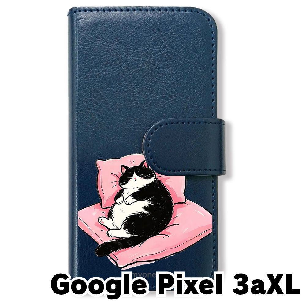 新品未使用】 Google Pixel 3a XL 手帳型スマホ ケース (色：ネイビー