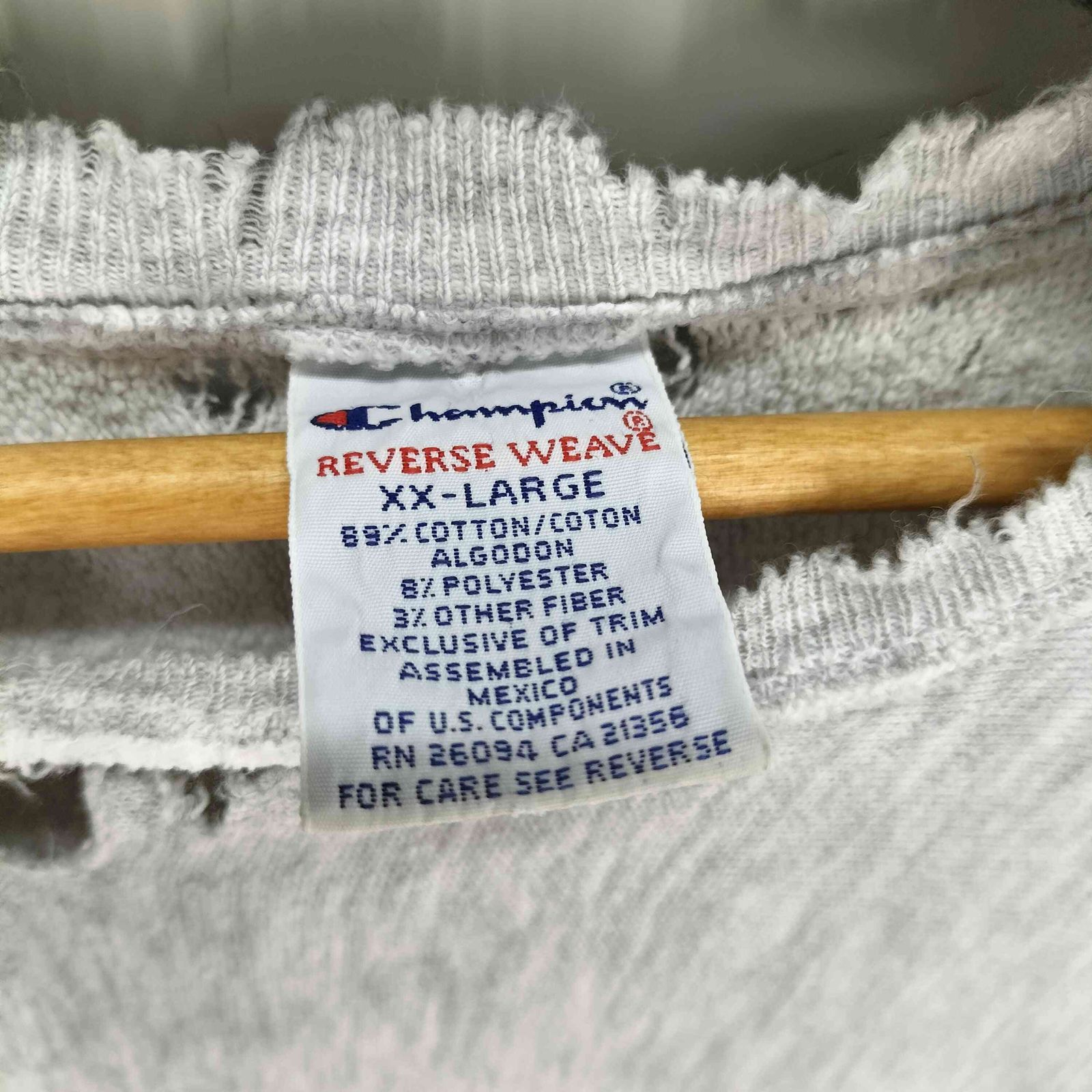 チャンピオン Champion メキシコ製 刺繍タグ REVERSE WEAVE 染み込み3
