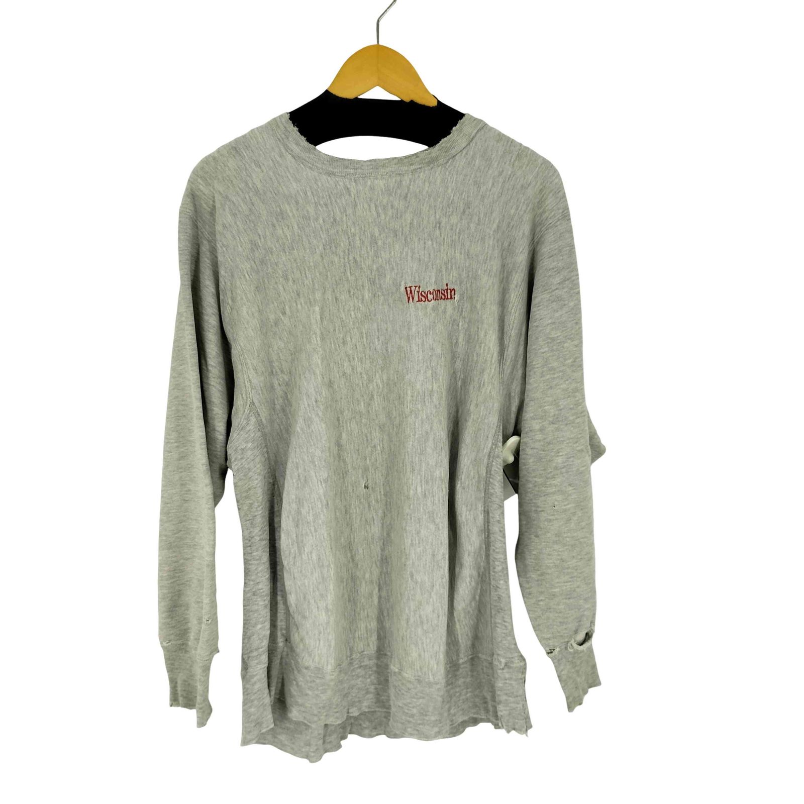 チャンピオン Champion USA製 トリコタグ REVERSE WEAVE Wisconsin クルーネックスウェット メンズ JPN：XL