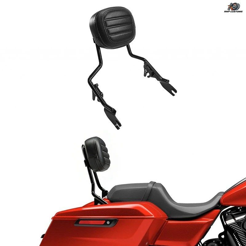 オートバイ用着脱式バックレスト シーシーバー ハーレーツーリング ロードグライド エレクトラ ストリートグライド 2009-2025