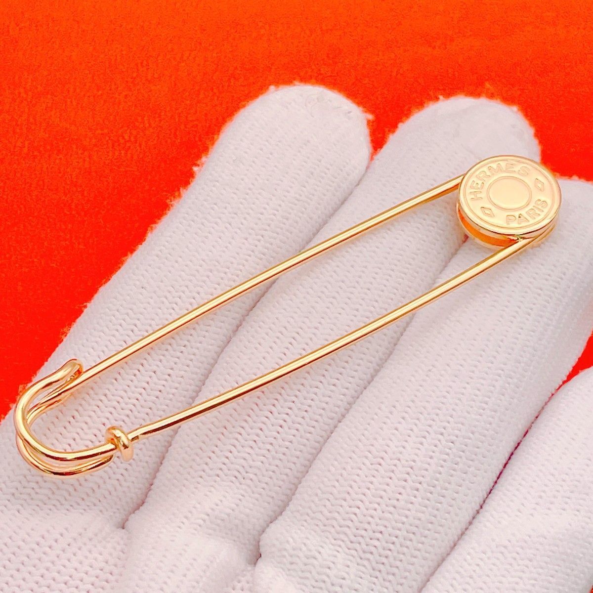 ◇エルメス◇新品仕上済 HERMES セリエ ブローチ ピンブローチ 安全
