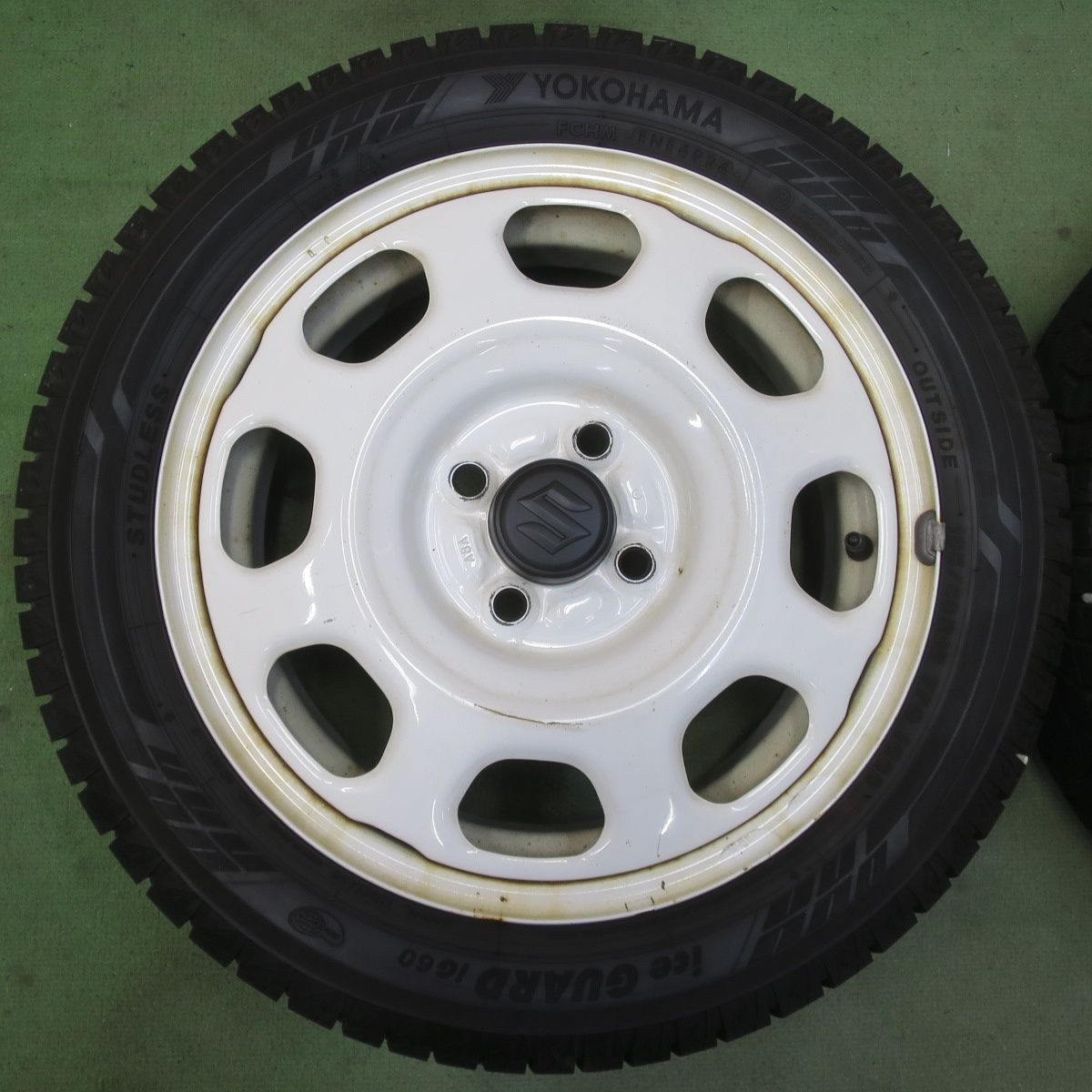 バリ溝！23年！9.5分以上★スズキ 165/60R15 ヨコハマ 15インチ バリ溝！24年！9.5分以上☆スズキ ハスラー 純正 スチール 165/60R15