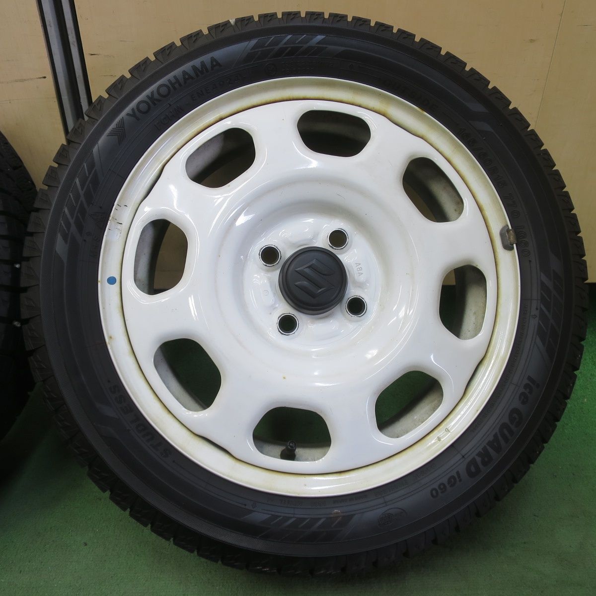 バリ溝！24年！9.5分以上☆スズキ ハスラー 純正 スチール 165/60R15
