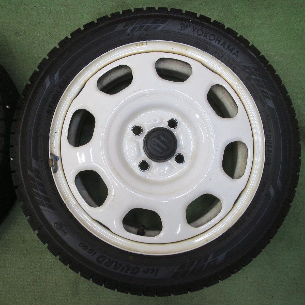 バリ溝！24年！9.5分以上☆スズキ ハスラー 純正 スチール 165/60R15 