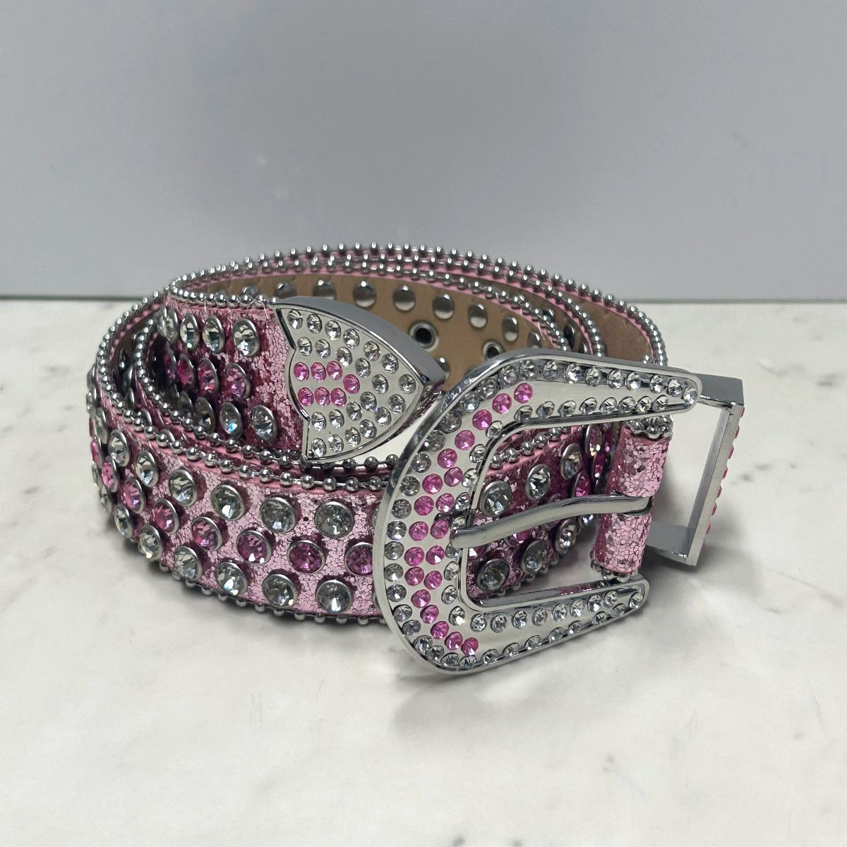 ラインストーン ブリンブリン ベルト Bling Bling Rhinestone Belt ピンク (BELT11)