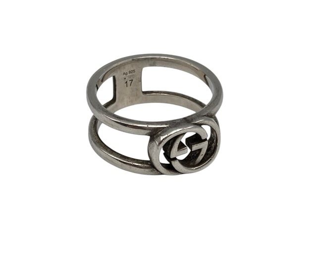 【8号】GUCCI グッチ インターロッキングG リング Ag925 925 シルバー gucci インターロッキングg リング GUCCI インター