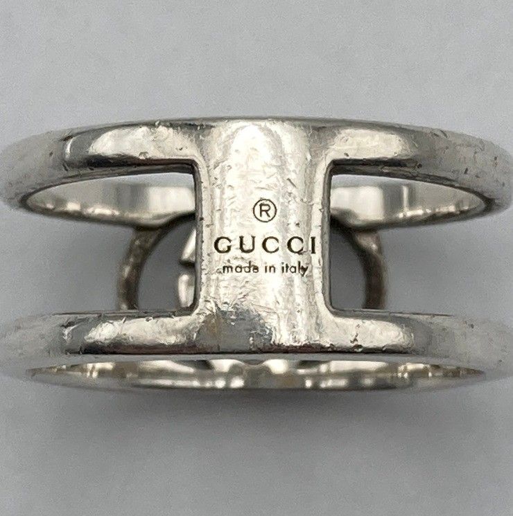 GUCCI グッチ インターロッキングG リング シルバー925 16号 中古 D4