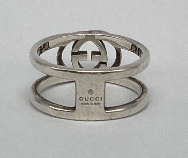 GUCCI グッチ インターロッキングG リング シルバー925 16号 中古 D4