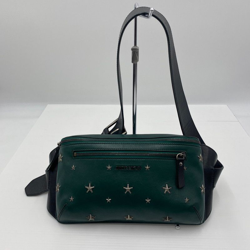 【中古品】 JIMMY CHOO ジミーチュウ OSCAR BODY BAG オスカー ボディバッグ カバン ウエストバッグ 【180-260529-ks-06-tei】