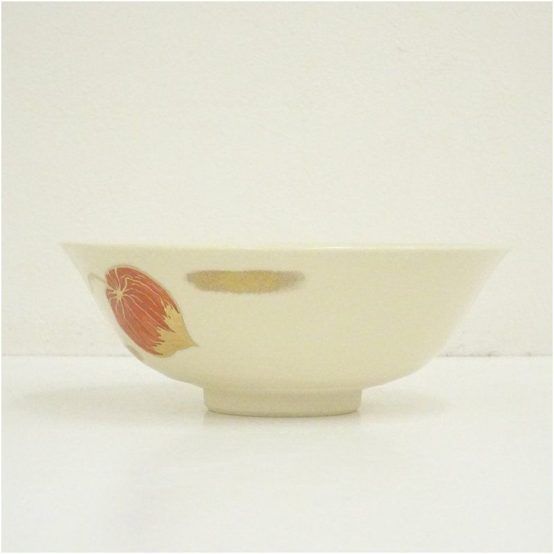 京焼 加藤昌山造 色絵鬼灯茶碗 茶道 抹茶 おしゃれ 抹茶茶碗 抹茶碗 和