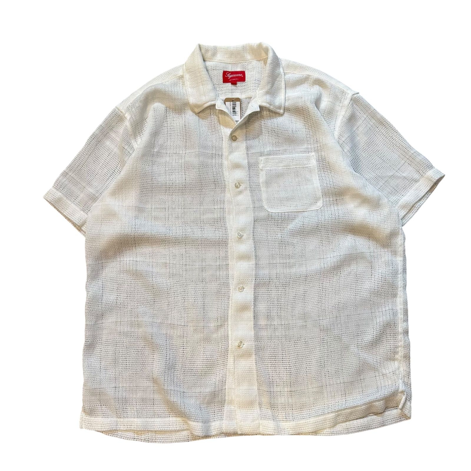 23ss supreme mesh Stripe S/S Shirt