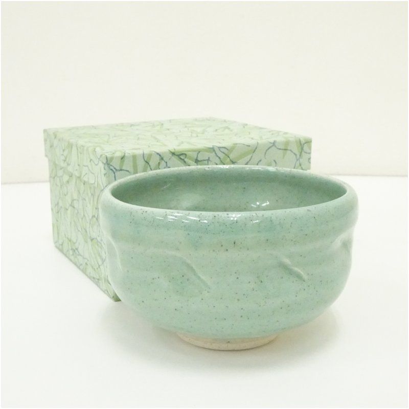 常滑焼 楽七造 箆目茶碗（紙箱） 茶道 抹茶 おしゃれ 抹茶茶碗 抹茶碗