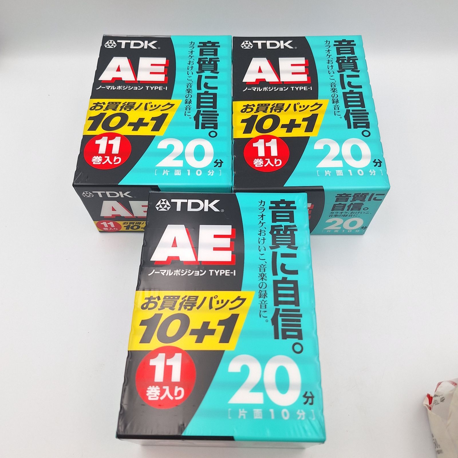 カセットテープ TDK AE 90分 20分 11巻パック 未開封 他 開封未使用品