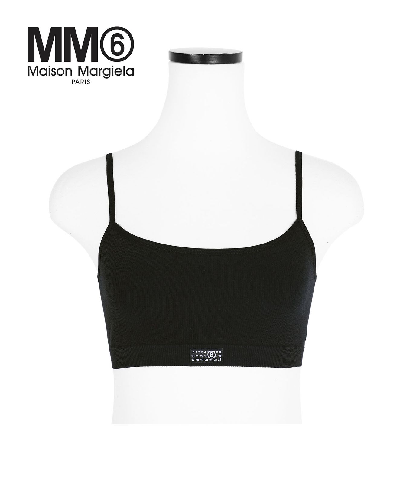 新品 未使用 並行輸入 MM6 Maison Margiela エムエム6 メゾン マルジェラ 下着 SEAMLESS BRASSIERE レディース ブラ 519108 ブラック