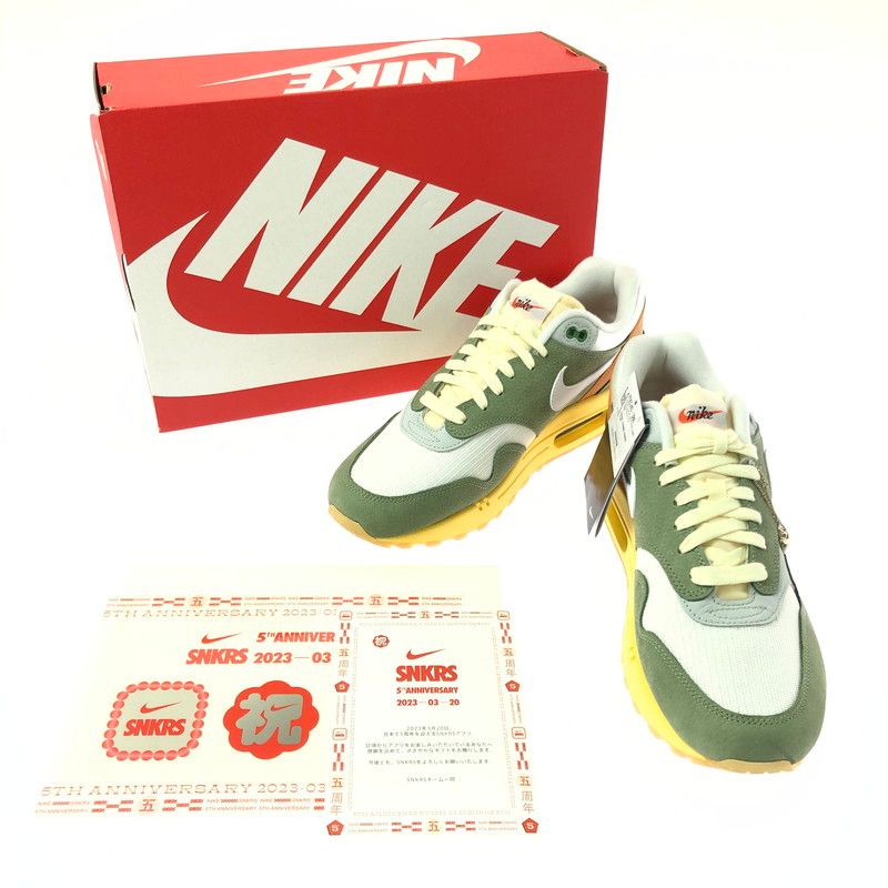 【中古美品】 NIKE WMNS AIR MAX 1 THINK TANK FD0395 386 ウィメンズ エアマックス1 シンクタンク スニーカー シューズ 靴 【160-260529-ki-03-tagh】
