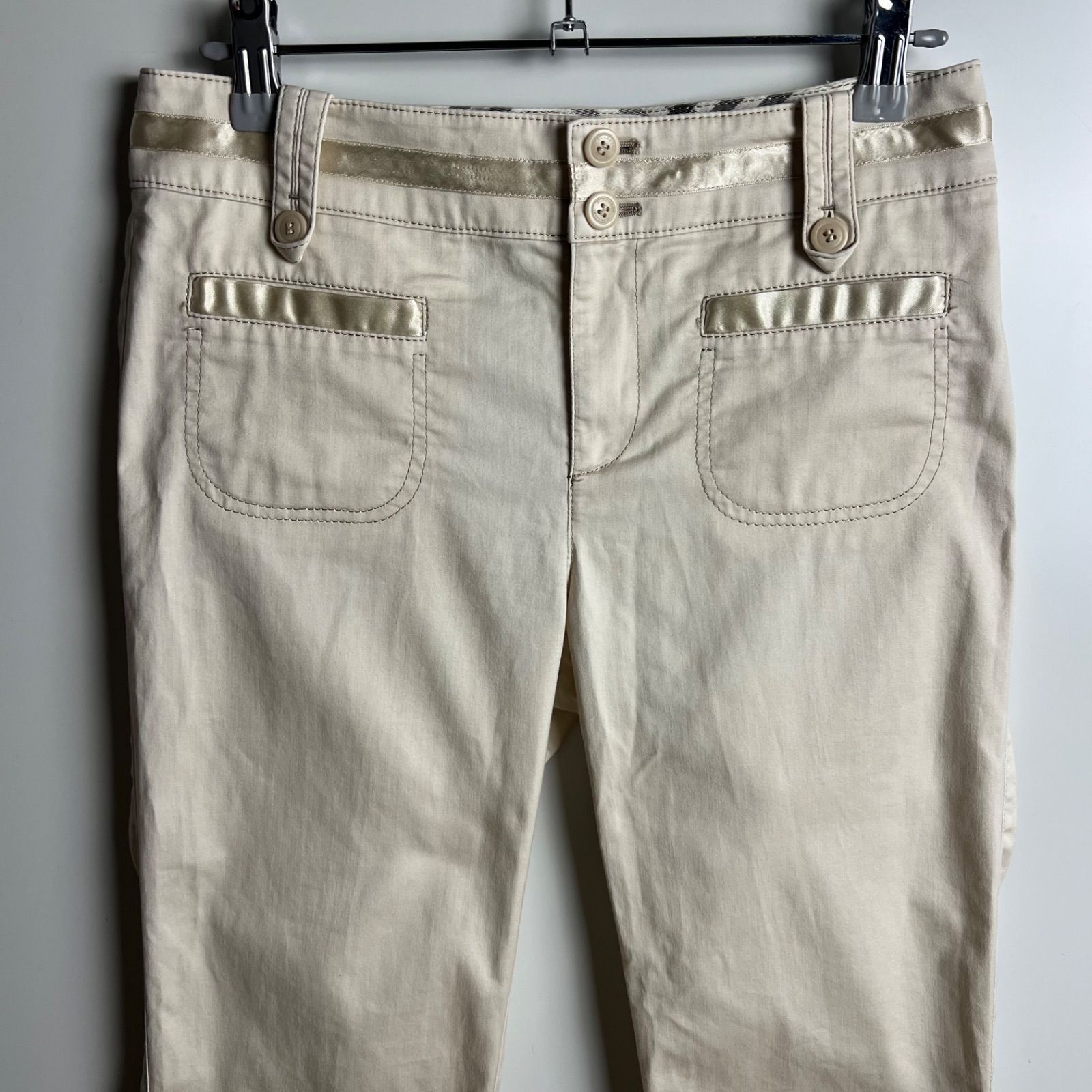 BURBERRY BLUE LABEL 00s y2k archive ribbon capri pants 36