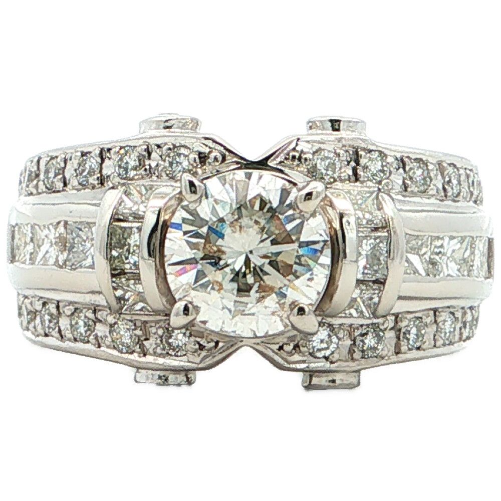 1.035ct 1.1ct ダイヤモンドリング 指輪 Pt900-11.7g/ 11.5号 #51.5 プラチナ 【♀】【N】【レディース】★■615236【中古】