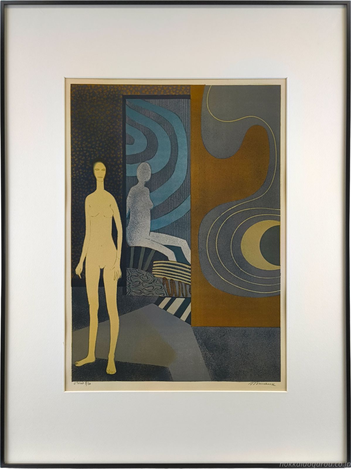 アンドレ・ミノー 「二人の女性」 リトグラフ 版画 絵画 48,000円