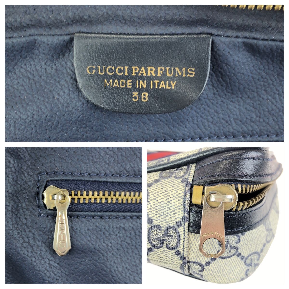 美品 GUCCI グッチ シェリーライン グレー ブラック ゴールド金具 GG 