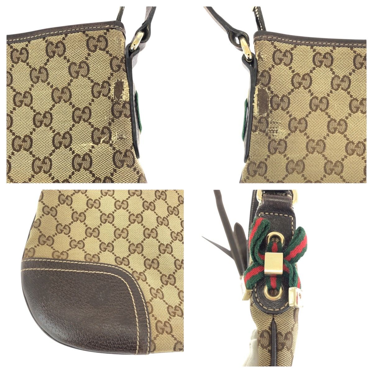 レディース 【GUCCI】ショルダーバッグ マイクロGG柄 GG金具 PVC 