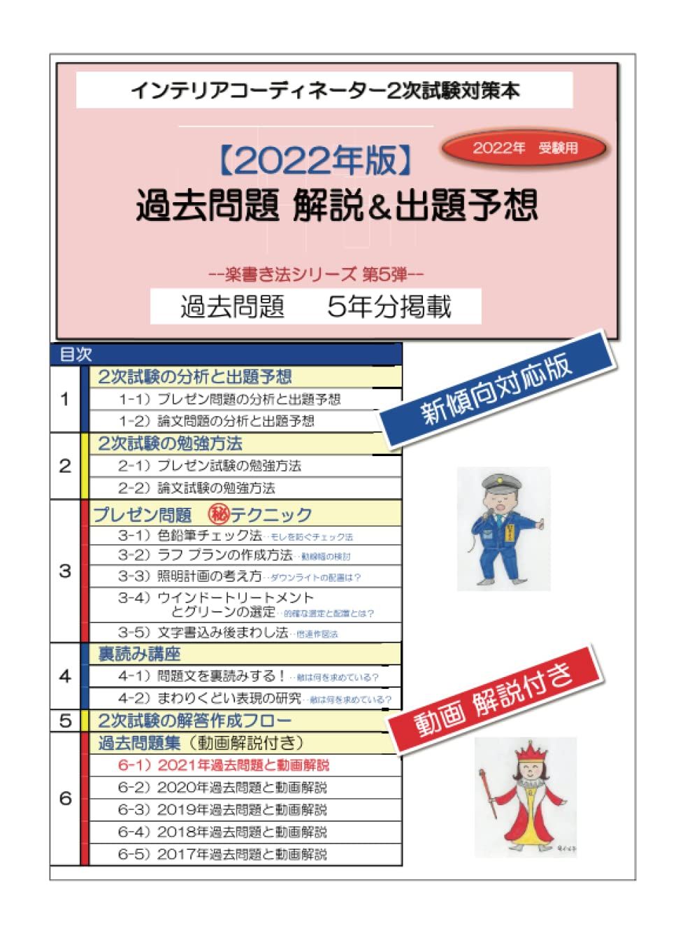 インテリアコーディネーター2次試験　過去問題解説＆出題予想【2022年受験用】: 過去問　楽書き法【動画解説付き】　楽書き法シリーズ　第5弾