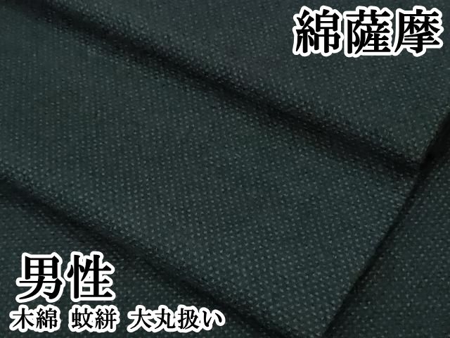 平和屋本店●極上　男性　綿薩摩　木綿　蚊絣　大丸扱い　逸品　DZAB6808kh6