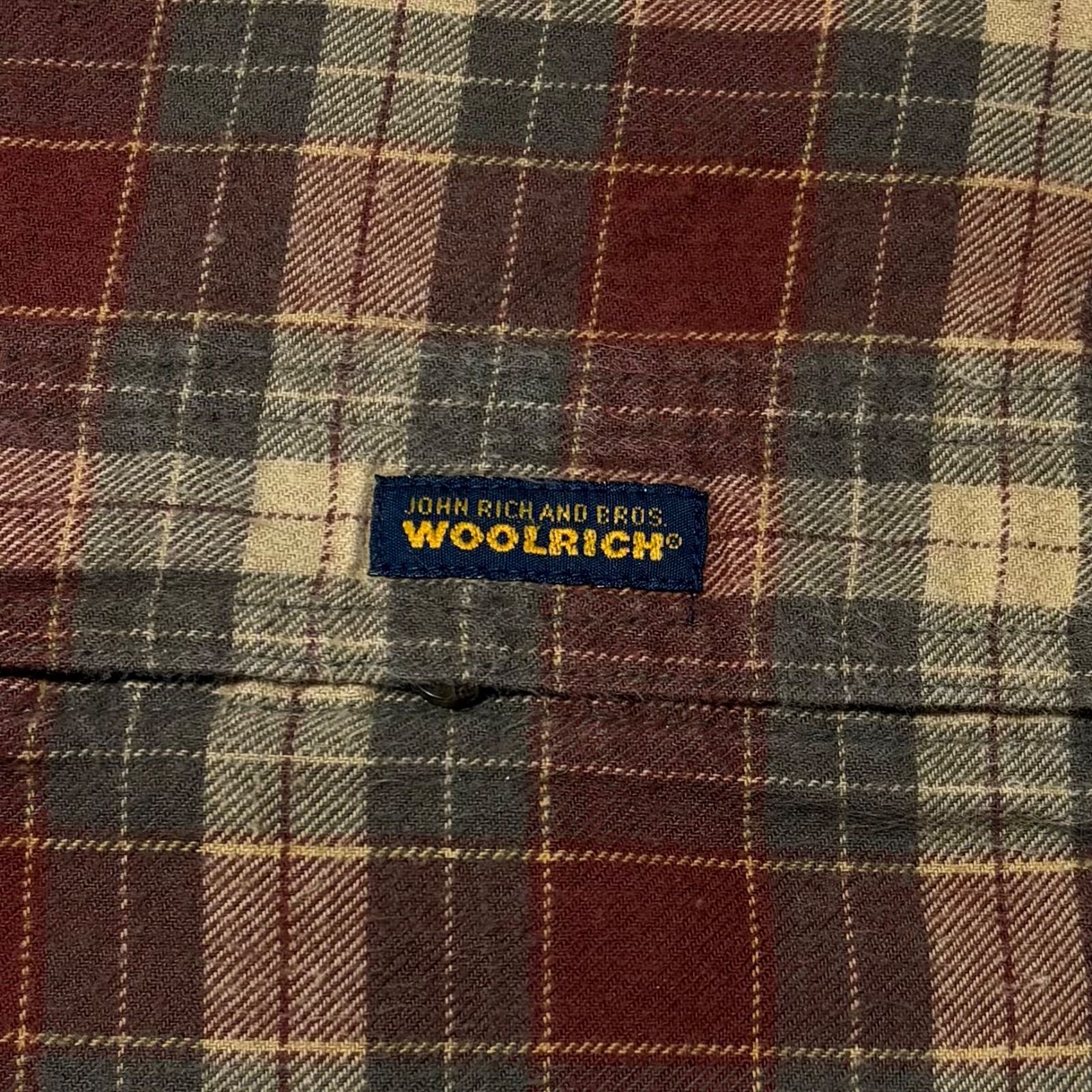 02M695◯ WOOLRICH オンブレ シャモアクロス BDシャツ M WOOLRICH ウールリッチ JOHNRICH&BROS ジョンリッチアンドブラザーズ