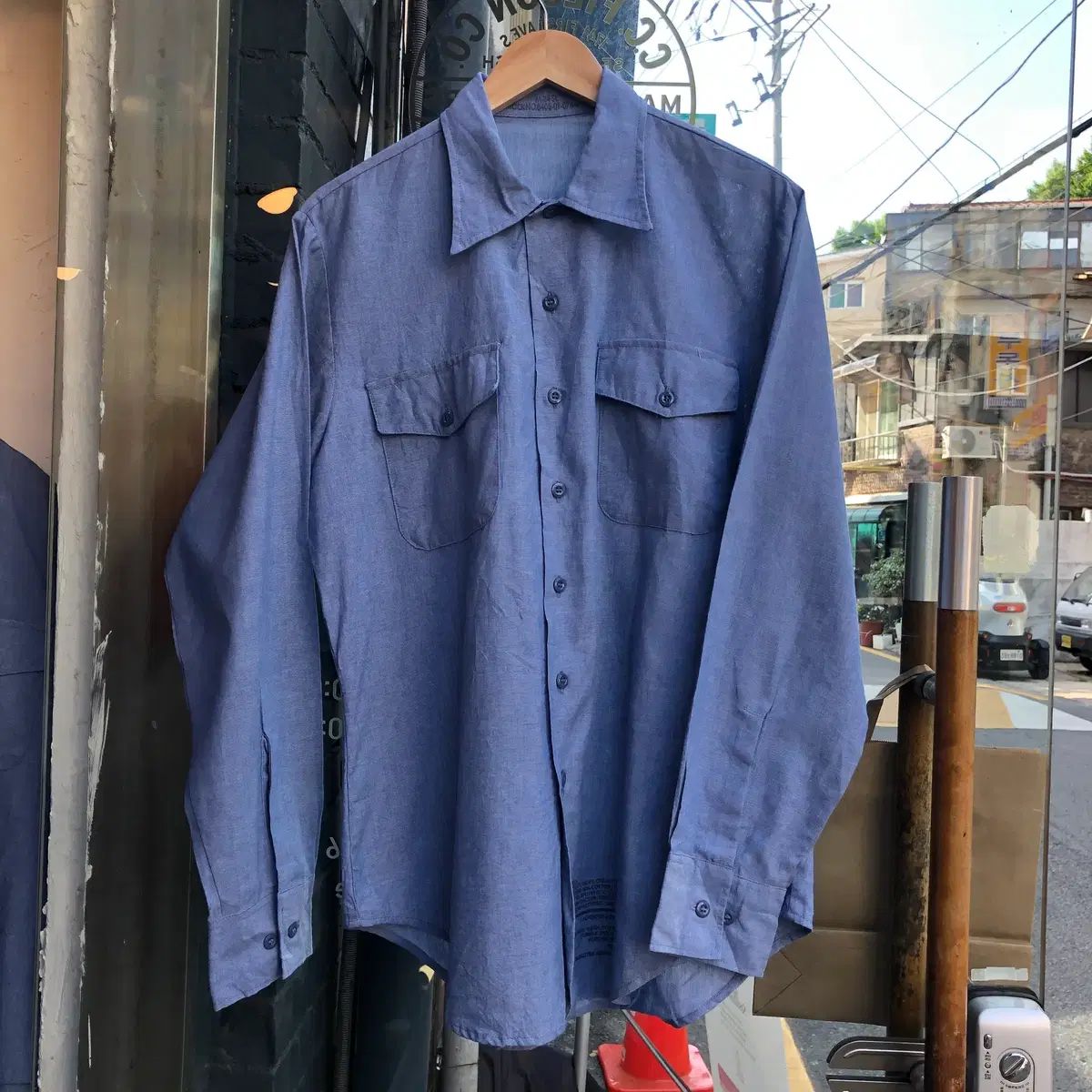 90s USNシャンブレーシャツ-M