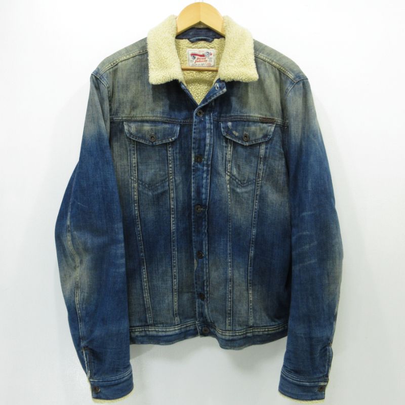 【三重本店】 中古 DIESEL | ディーゼル ボアデニムジャケット JHIMA-FUR インディゴ サイズ：XL 【94】