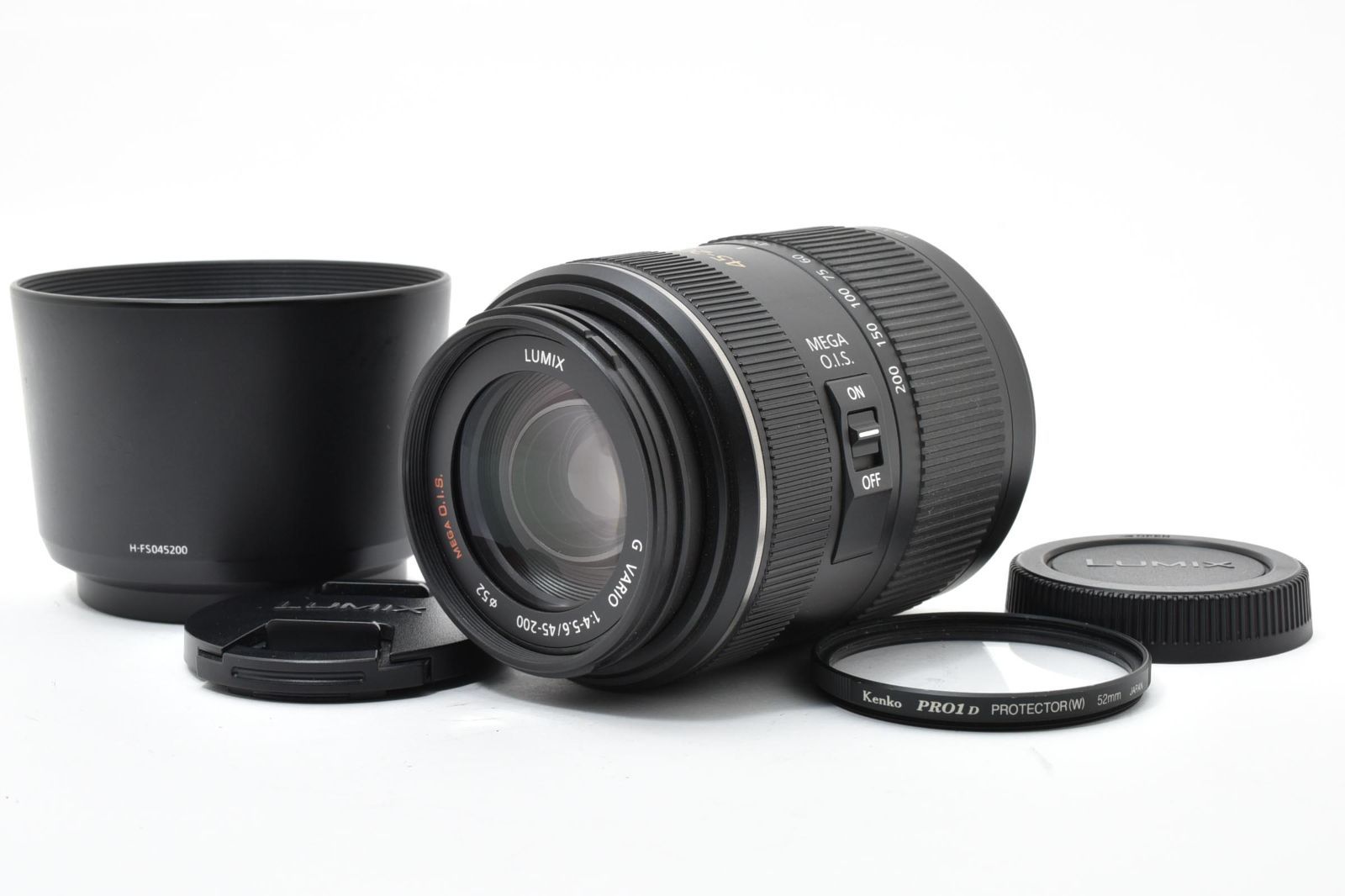 ★美品★ パナソニック PANASONIC Lumix G Vario 45-200mm f4.0-5.6 Mega O.I.S H-FS045200 OL4285 #1075