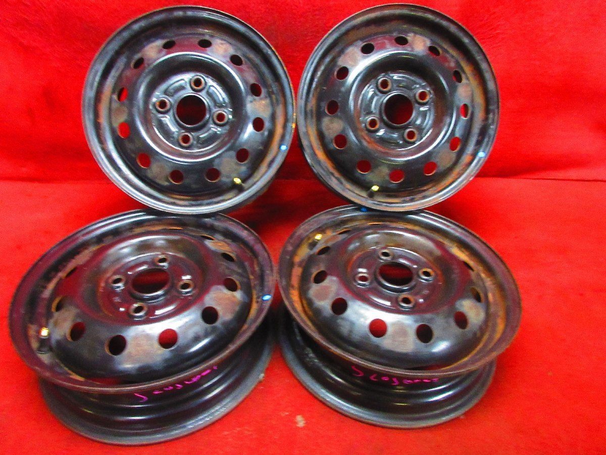スチール ホイール 4本 ダイハツ 純正 13×4.00B 4穴 PCD 100 +45 ハブ