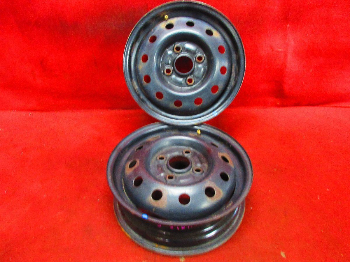 スチール ホイール 2本 ダイハツ 純正 13×4.00B 4穴 PCD 100 +45 ハブ