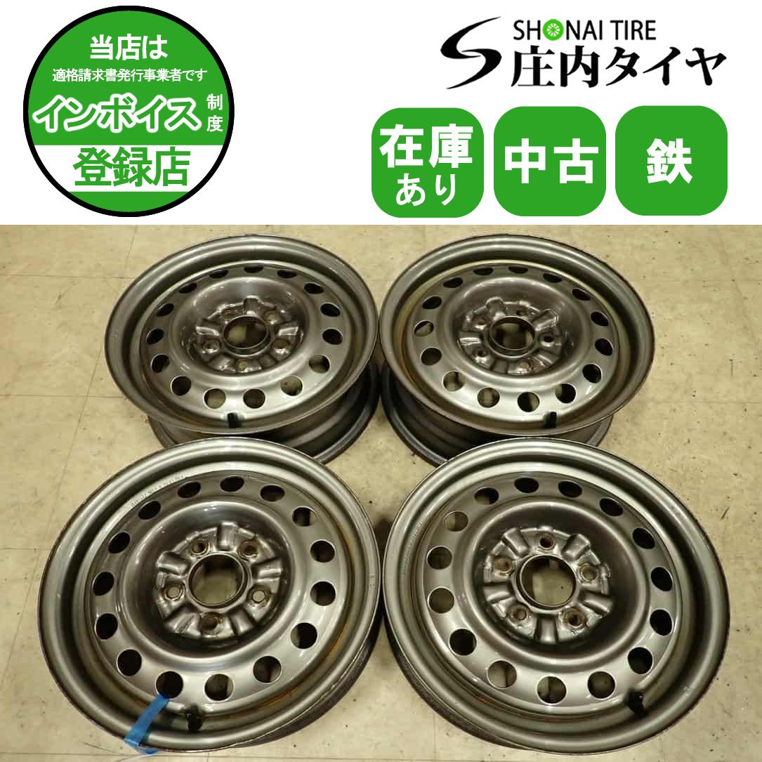 4本SET 会社宛 送料無料 15×5.5J三菱 パジェロミニ 純正 スチール 鉄 5