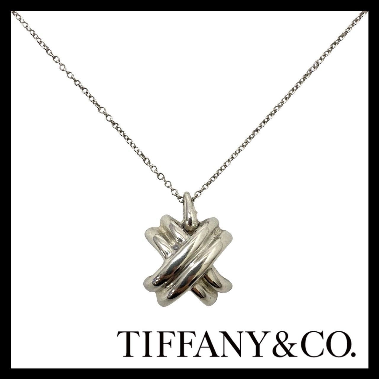 TIFFANY&Co.】シグネチャー クロス ネックレス 1990 SV925 SILVER 