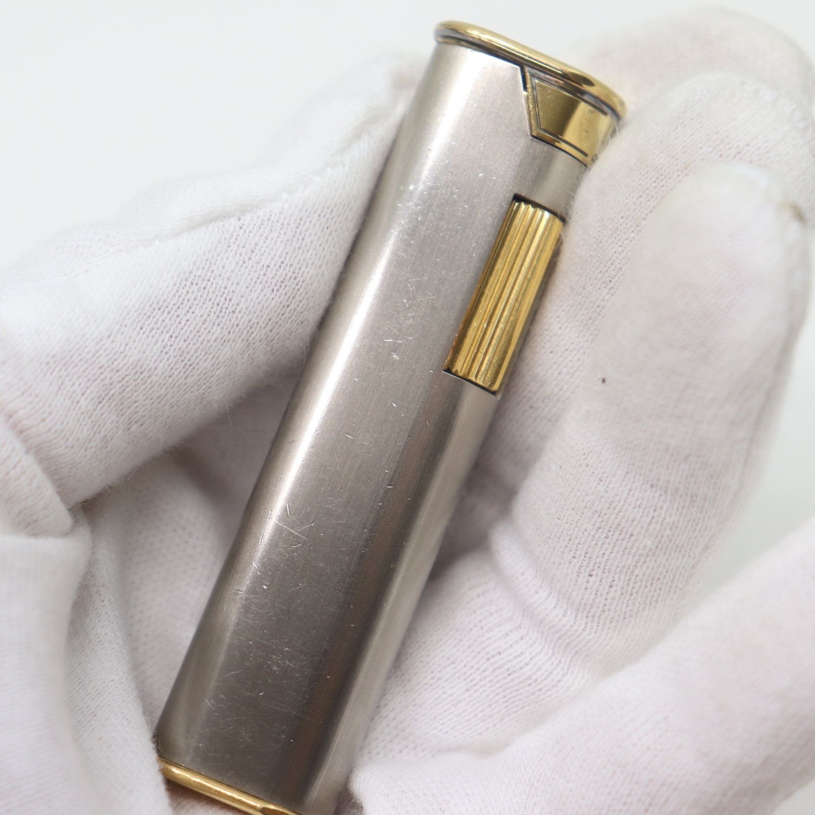IT8L76D1KY14 dunhill ダンヒル ライター スリム 石あり シルバー 