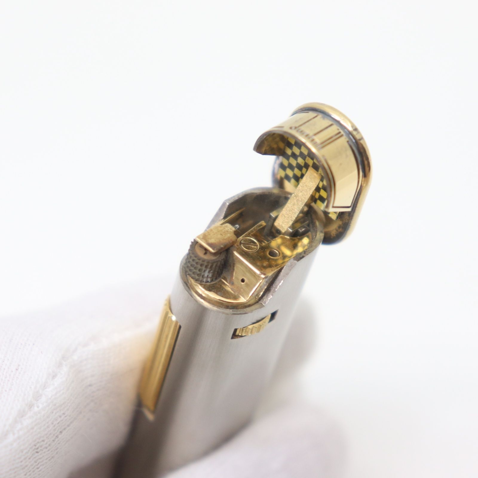 IT8L76D1KY14 dunhill ダンヒル ライター スリム 石あり シルバー 