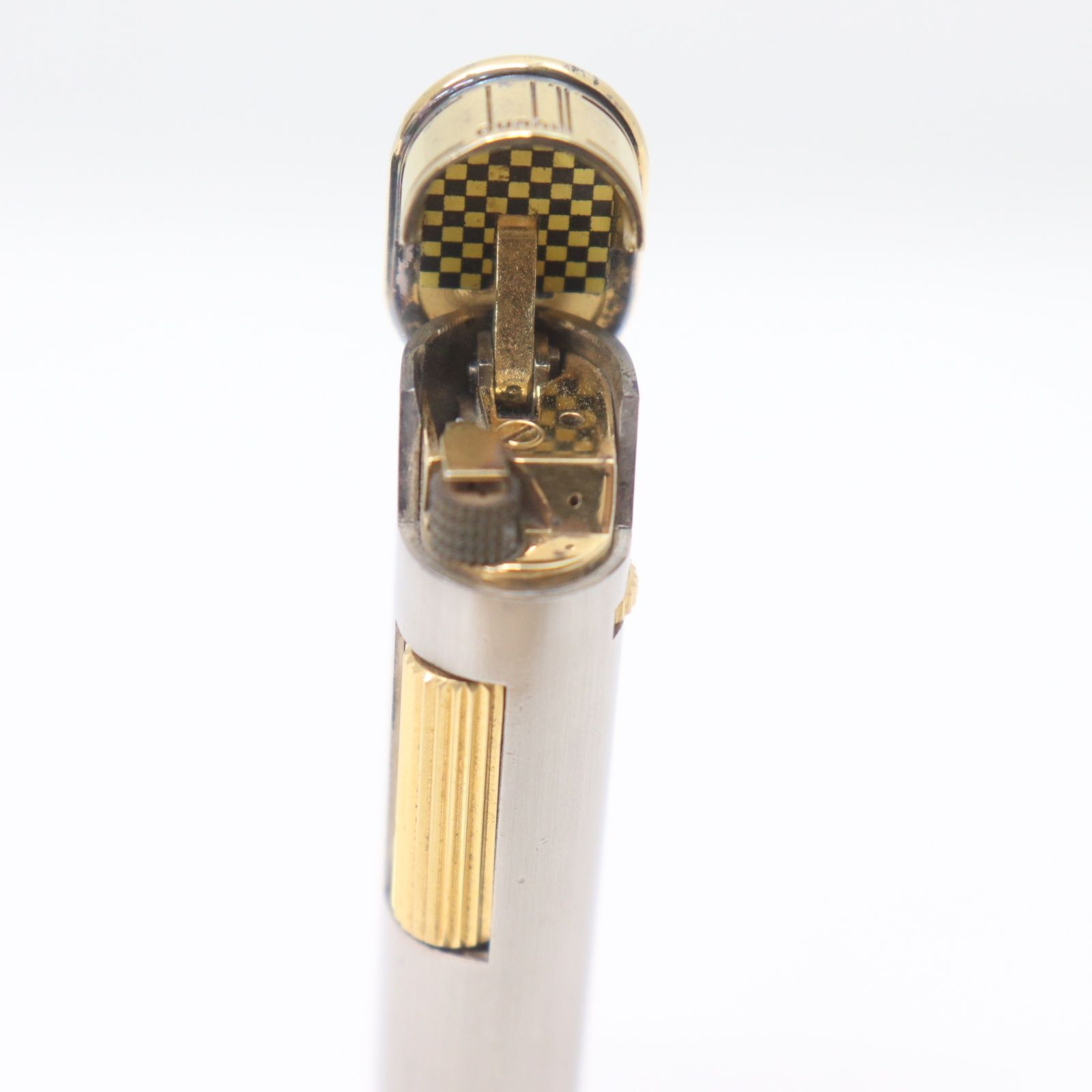 IT8L76D1KY14 dunhill ダンヒル ライター スリム 石あり シルバー 