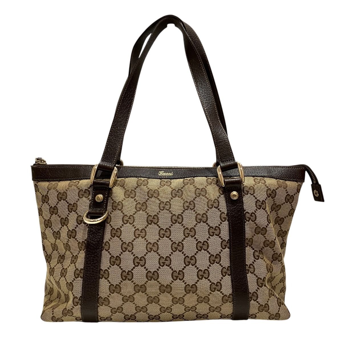 グッチ GUCCI アビー GGキャンバス トートバッグ キャンバス レザー