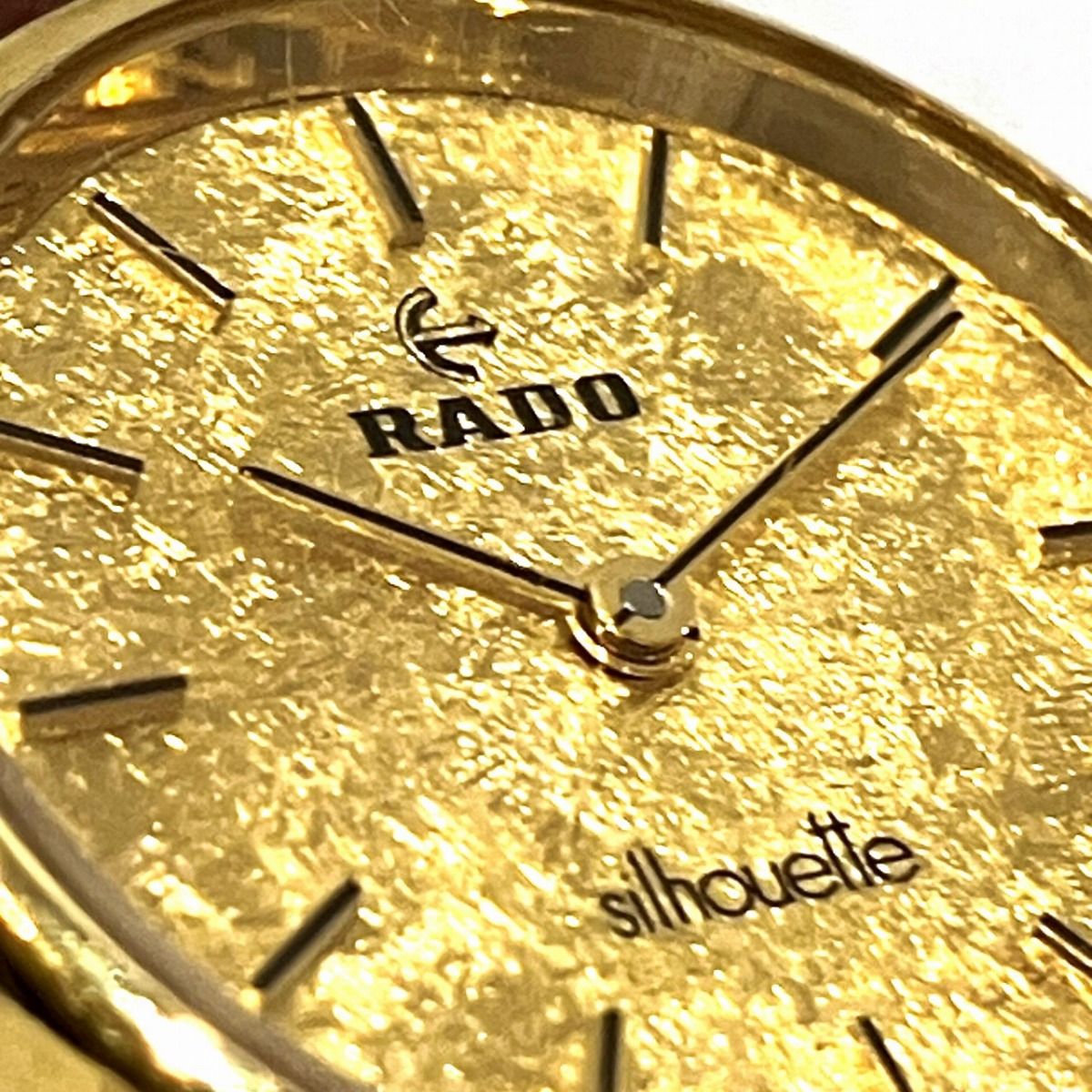 ラドー RADO silhouette 腕時計 総重量約16g SS 本革 手巻き ゴールド 