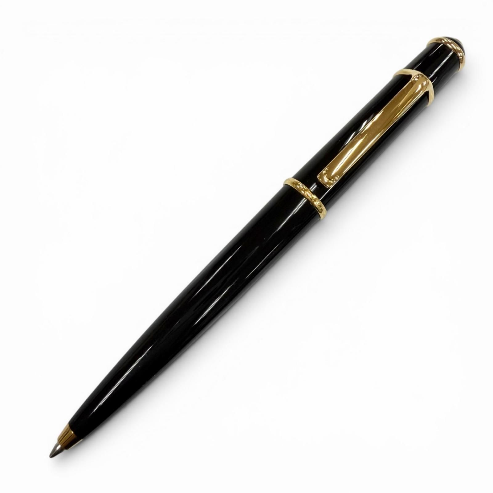 極美品▼Cartier カルティエ ディアボロ ドゥ カルティエ ブルージェムストーン ツイスト式 ボールペン ブラック ゴールド ドイツ製 メンズ 筆記確認済み