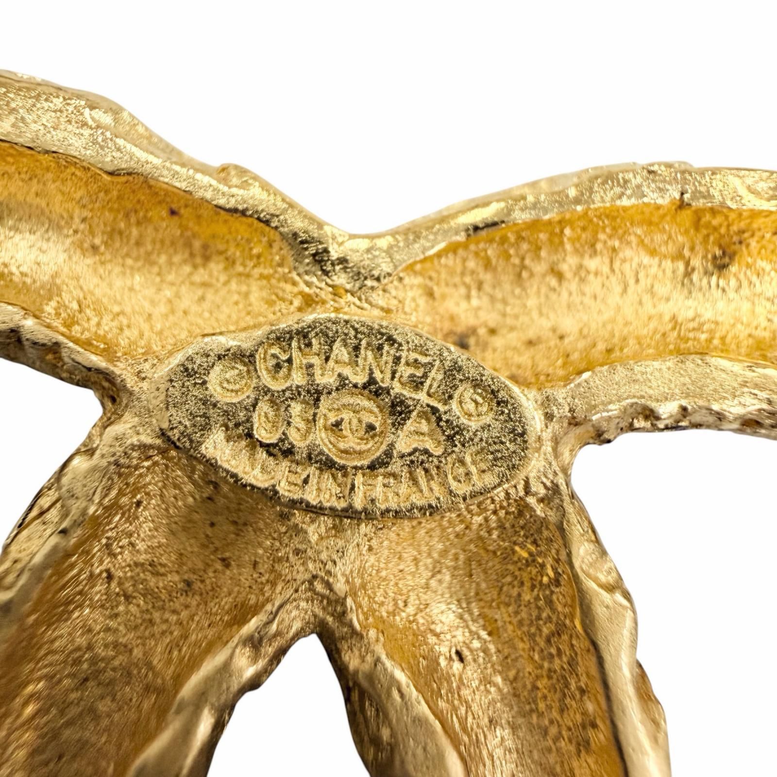 ◇シャネル ココマーク 溶岩 クリア ブローチ　93A 極美品☆CHANEL シャネル ヴィンテージ 93A ココマーク 溶岩 ブローチ