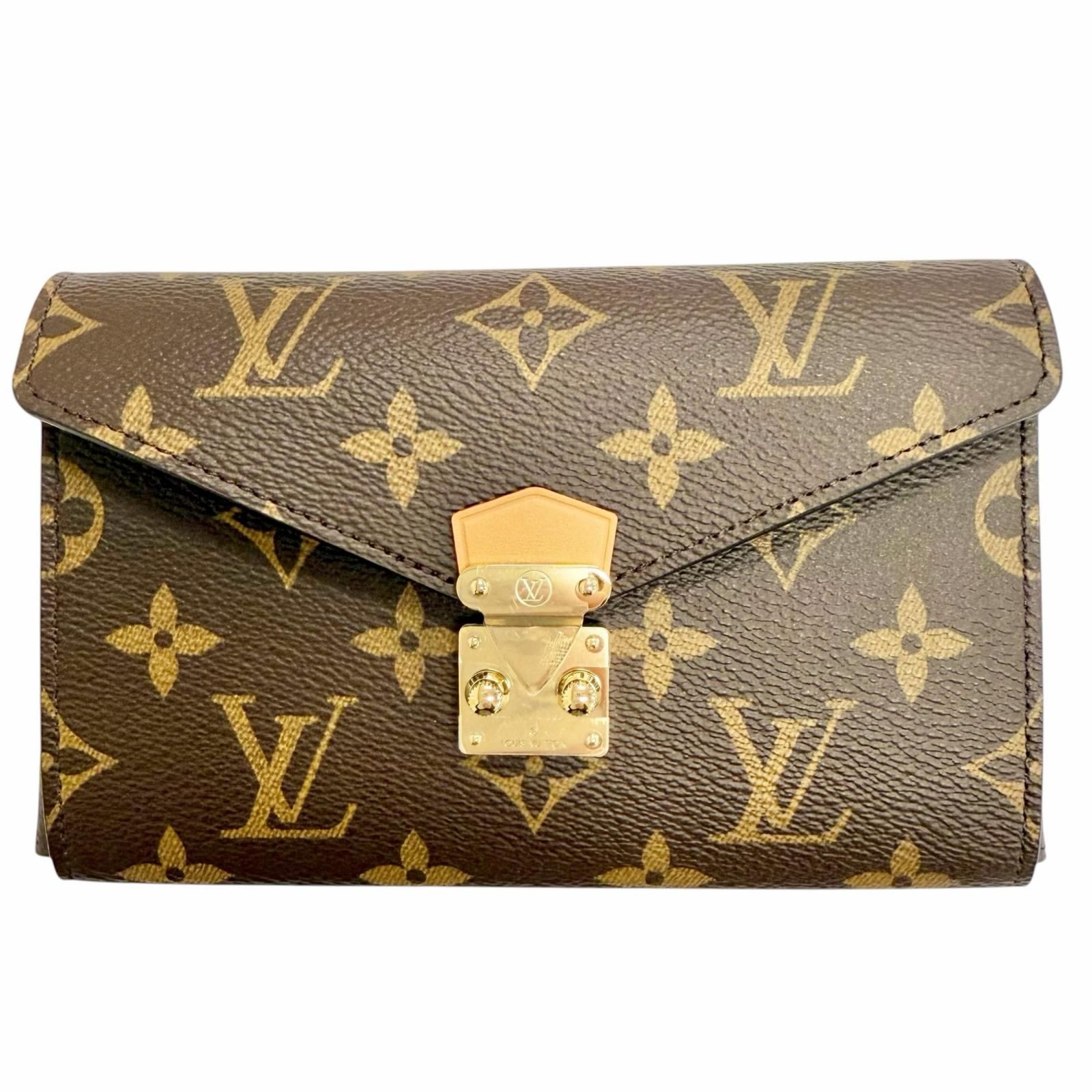 未使用品△LOUIS VUITTON ルイヴィトン LBC001 リップ アイ ブラシセット モノグラムポーチ ミラー付き ブラウン ゴールド レディース 箱・保存袋付き 定価171,600円