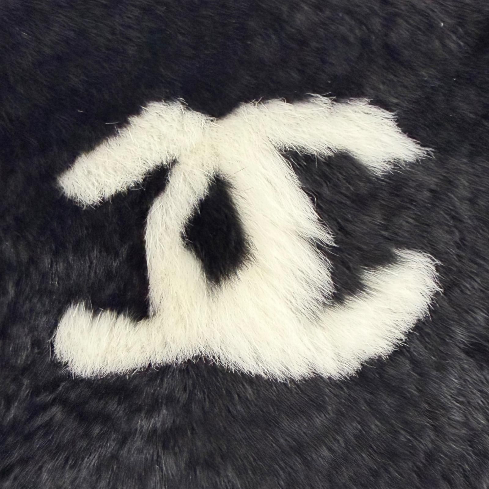 極美品△CHANEL シャネル ココマーク ラパン ファー リストバンド 
