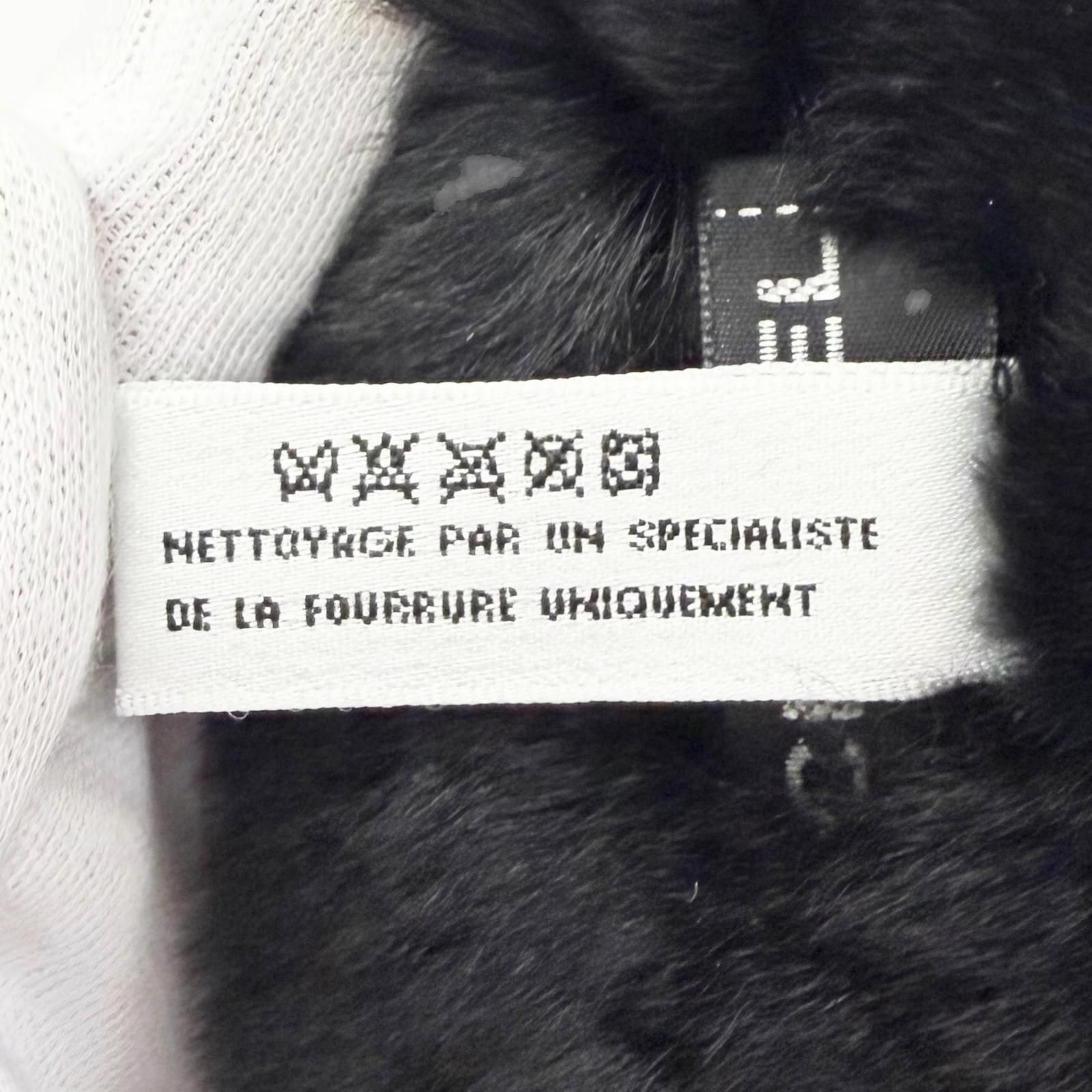 極美品△CHANEL シャネル ココマーク ラパン ファー リストバンド 