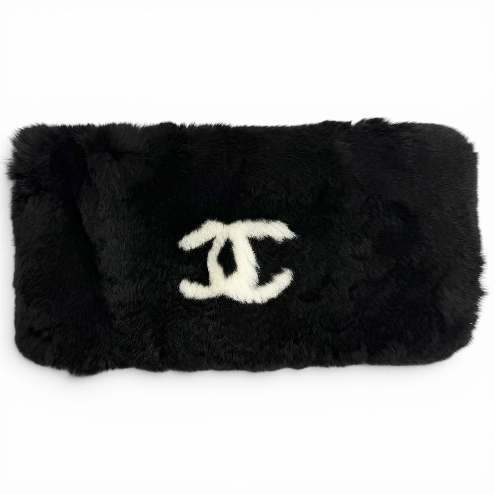 極美品△CHANEL シャネル ココマーク ラパン ファー リストバンド 