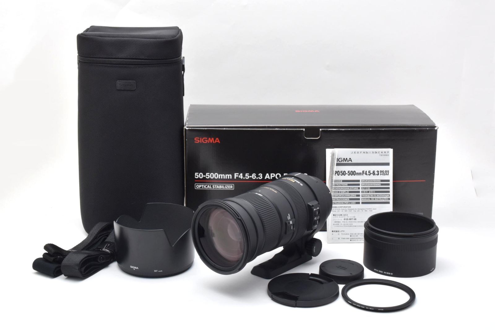 【返品保証】★極上品★シグマ SIGMA APO 50-500mm F4.5-6.3 DG OS HSM キヤノンEF用 canon★ L688#7958
