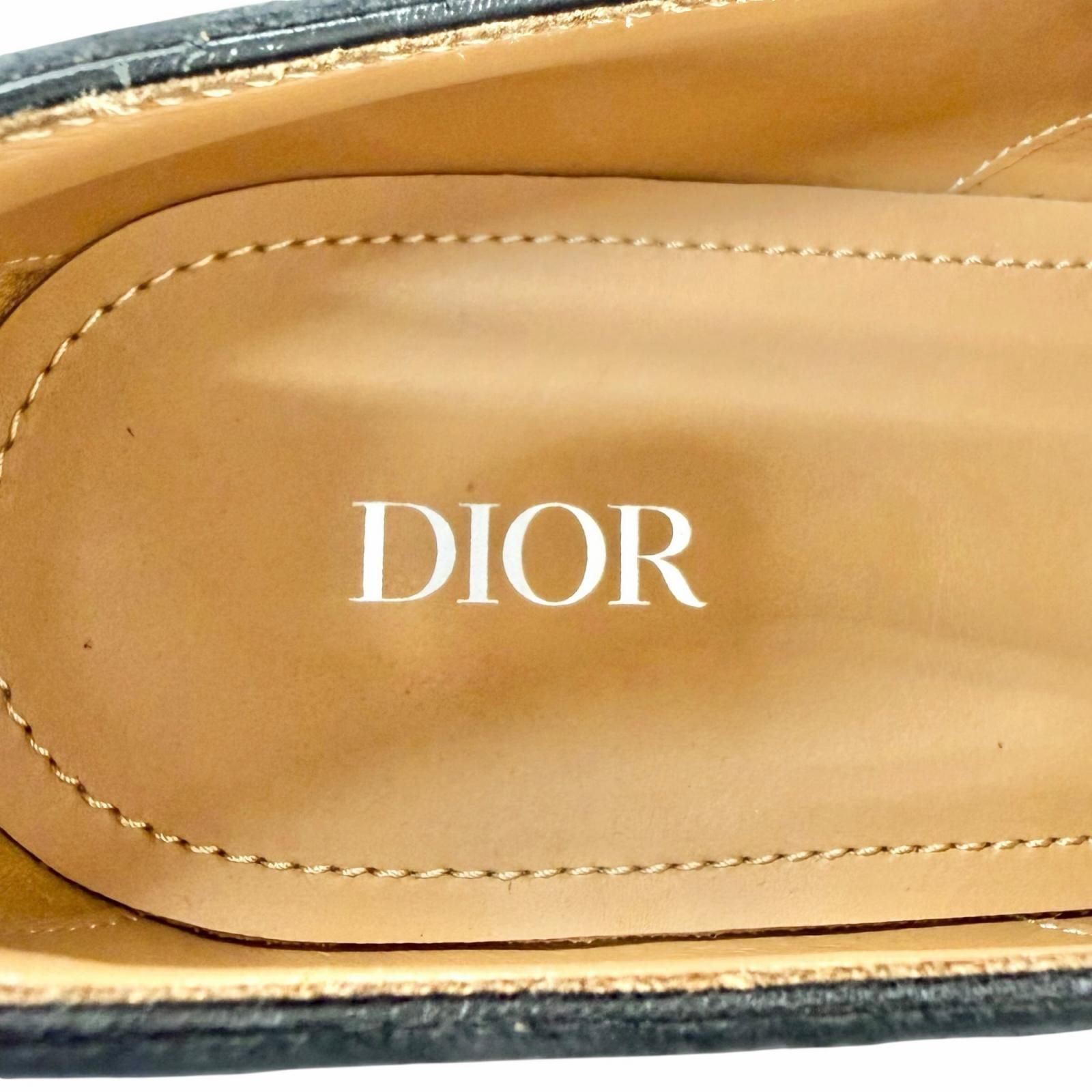 未使用品□DIOR ディオール オム レザー CDロゴ メダリオン パンチド